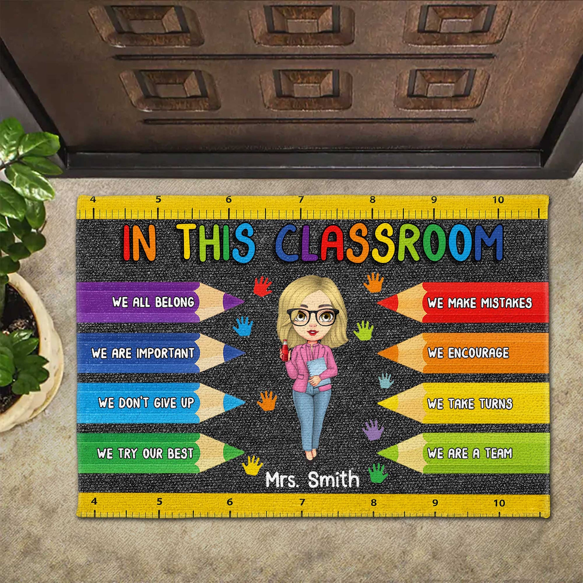 In This Classroom We All Belong, Ruler, Colored Pencils