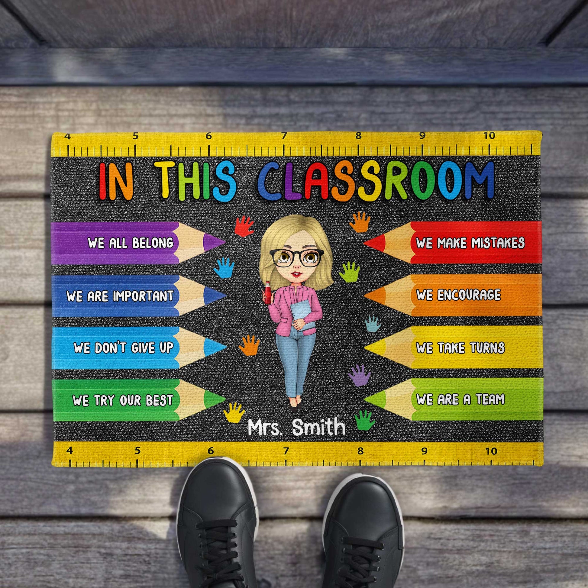 In This Classroom We All Belong, Ruler, Colored Pencils