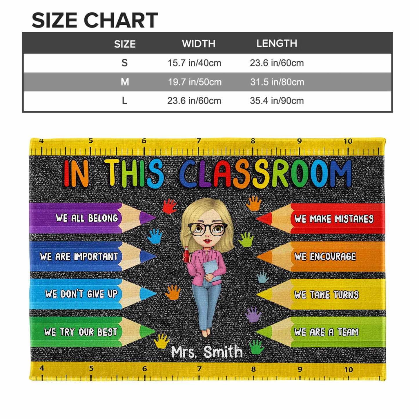 In This Classroom We All Belong, Ruler, Colored Pencils