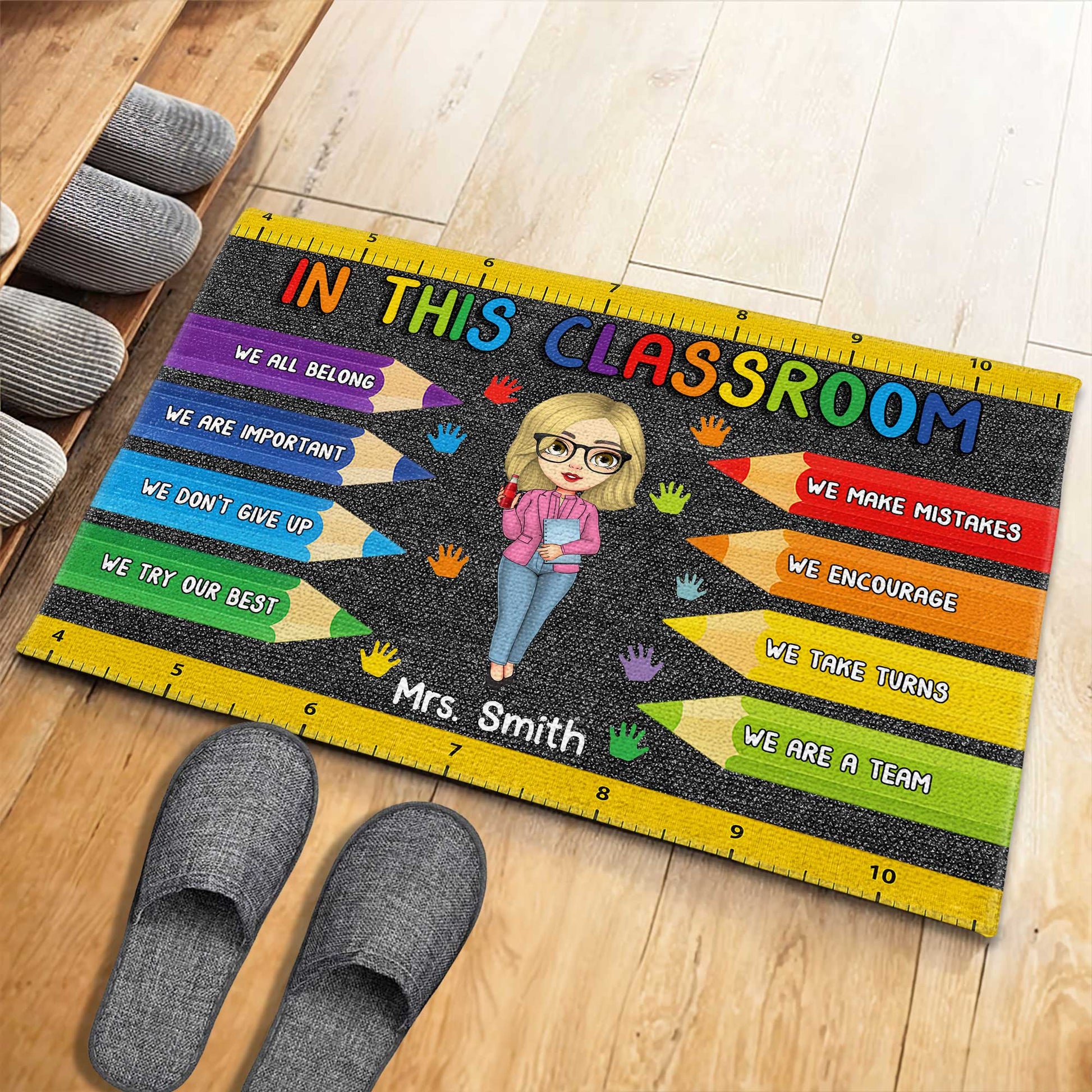 In This Classroom We All Belong, Ruler, Colored Pencils