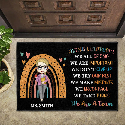 En esta aula todos pertenecemos, Felpudo educativo - Felpudo personalizado - TEACH037_DRM