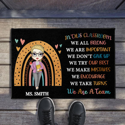 En esta aula todos pertenecemos, Felpudo educativo - Felpudo personalizado - TEACH037_DRM
