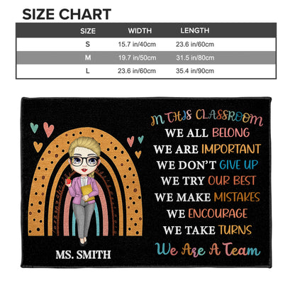 En esta aula todos pertenecemos, Felpudo educativo - Felpudo personalizado - TEACH037_DRM