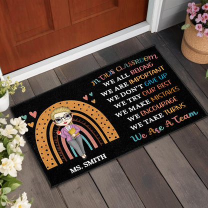 En esta aula todos pertenecemos, Felpudo educativo - Felpudo personalizado - TEACH037_DRM