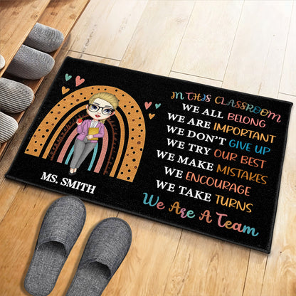 En esta aula todos pertenecemos, Felpudo educativo - Felpudo personalizado - TEACH037_DRM