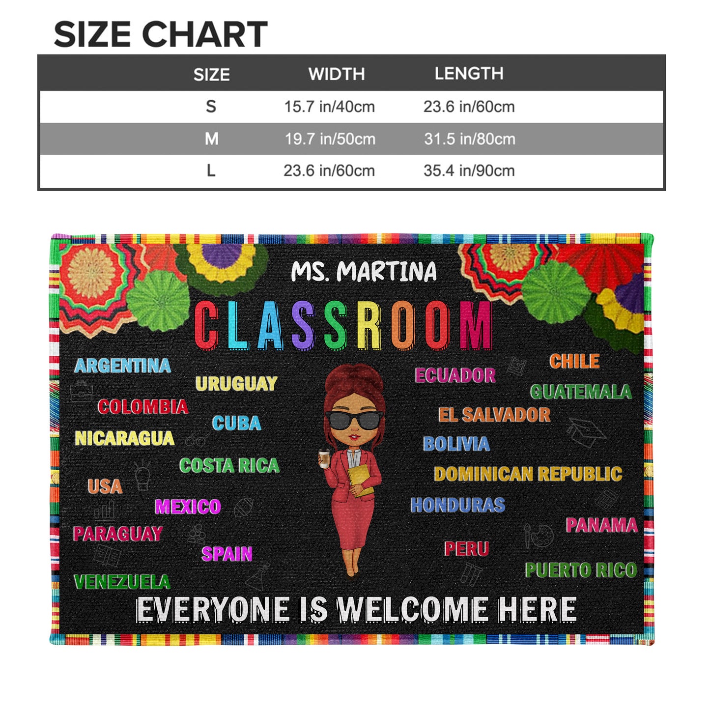 Everyone Is Welcome Here, Classroom Doormat