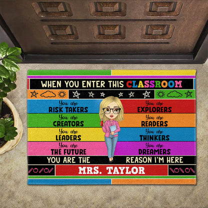 When You Enter This Classroom, Rainbow And Stars Design