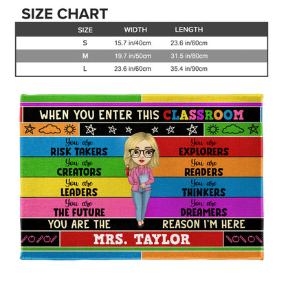 When You Enter This Classroom, Rainbow And Stars Design