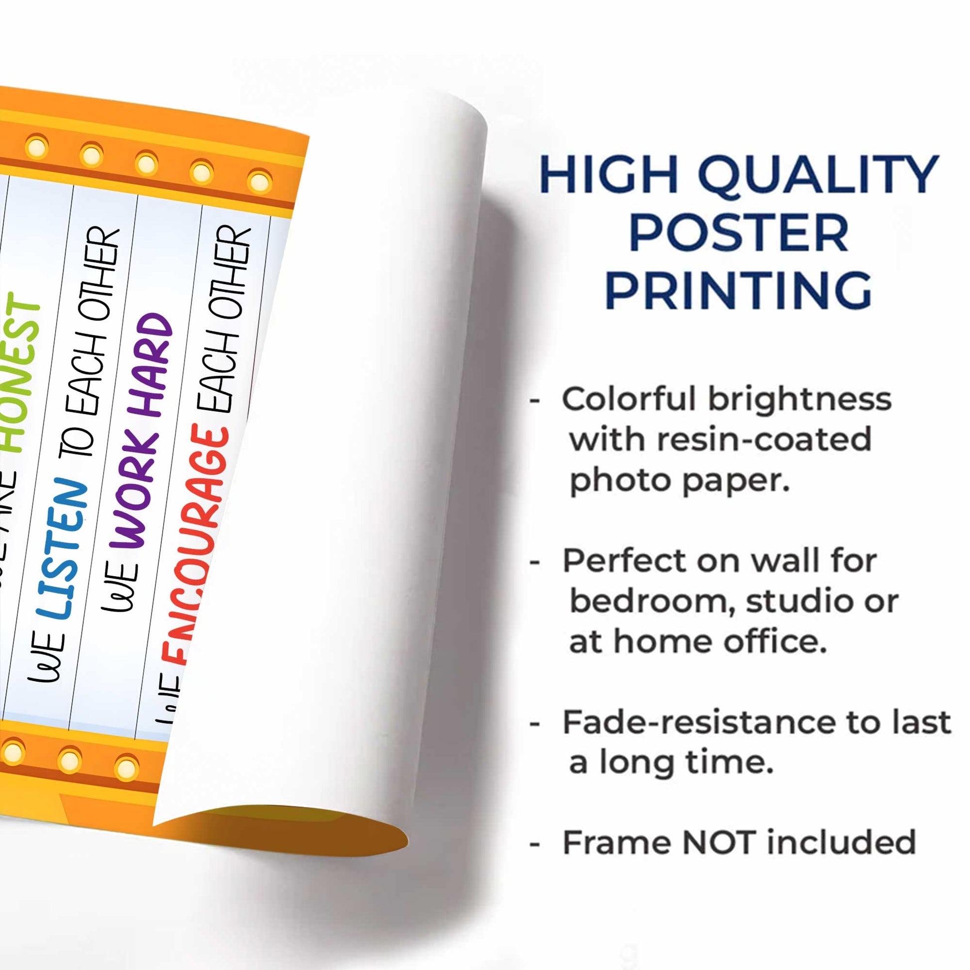 We Are a Team Inspirational Classroom Rules