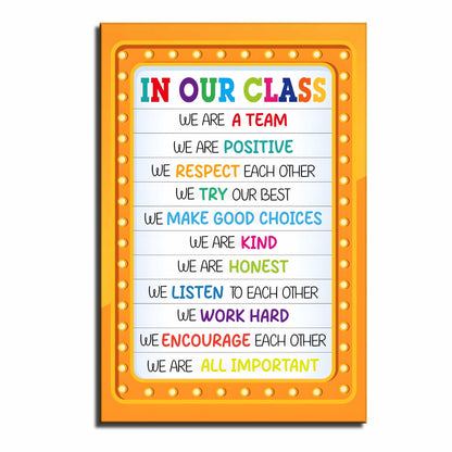 We Are a Team Inspirational Classroom Rules