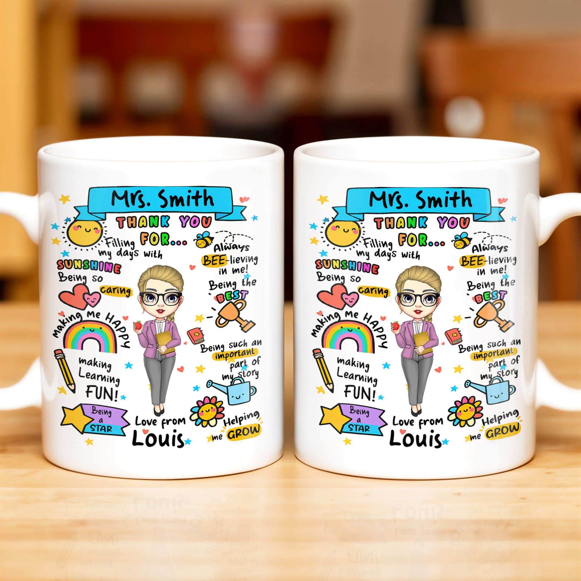 Thank You For Filling My Days With Sunshine, Heart, Star