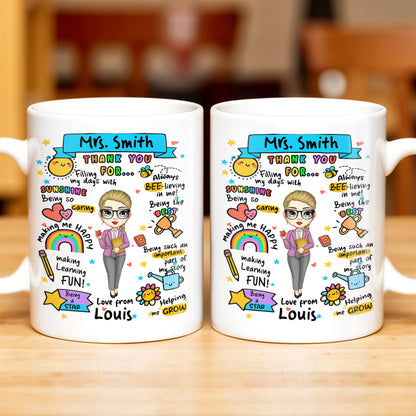 Thank You For Filling My Days With Sunshine, Heart, Star