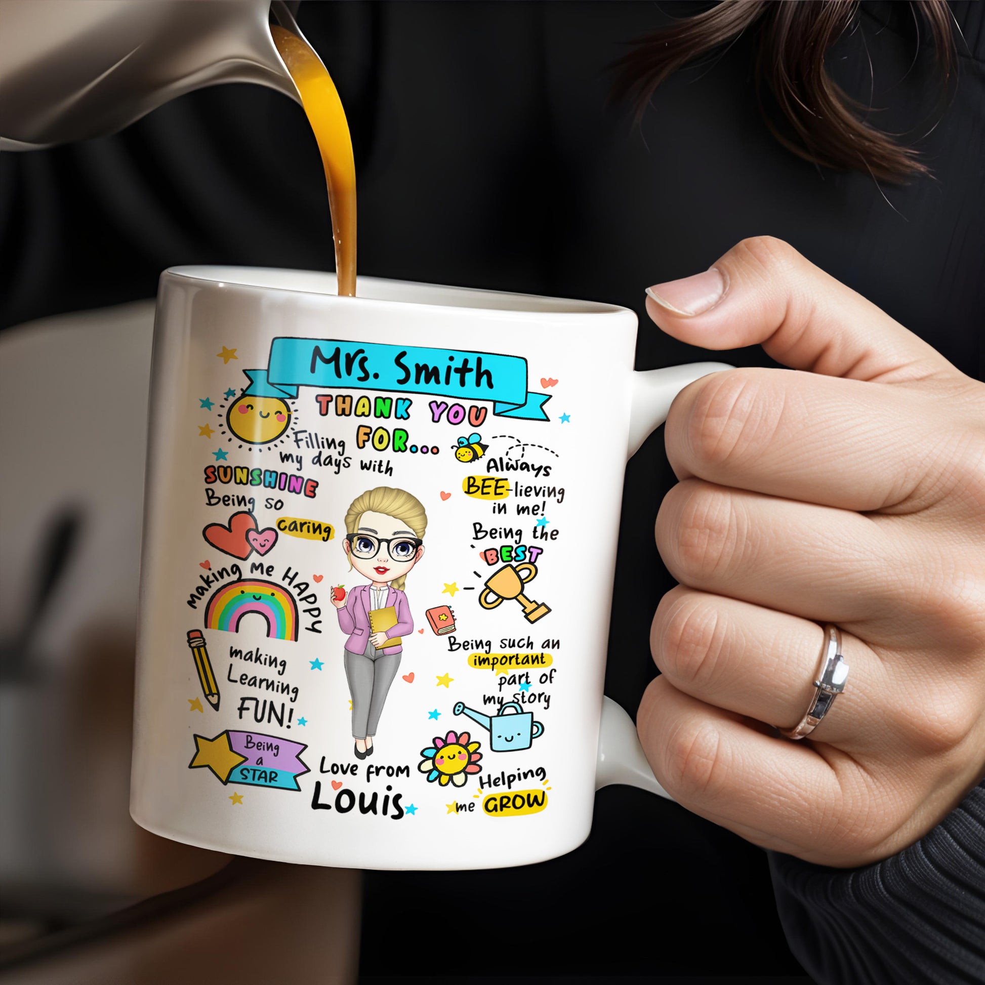 Thank You For Filling My Days With Sunshine, Heart, Star