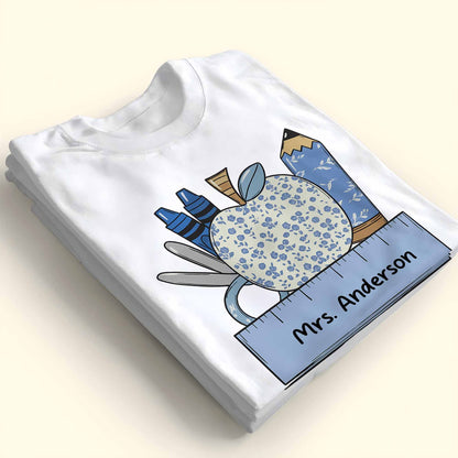 Appreciation For Teachers With Apple And Supplies Design