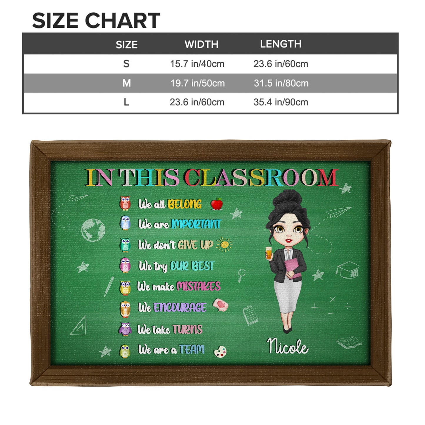 In This Classroom We All Belong, Teacher and School Icons