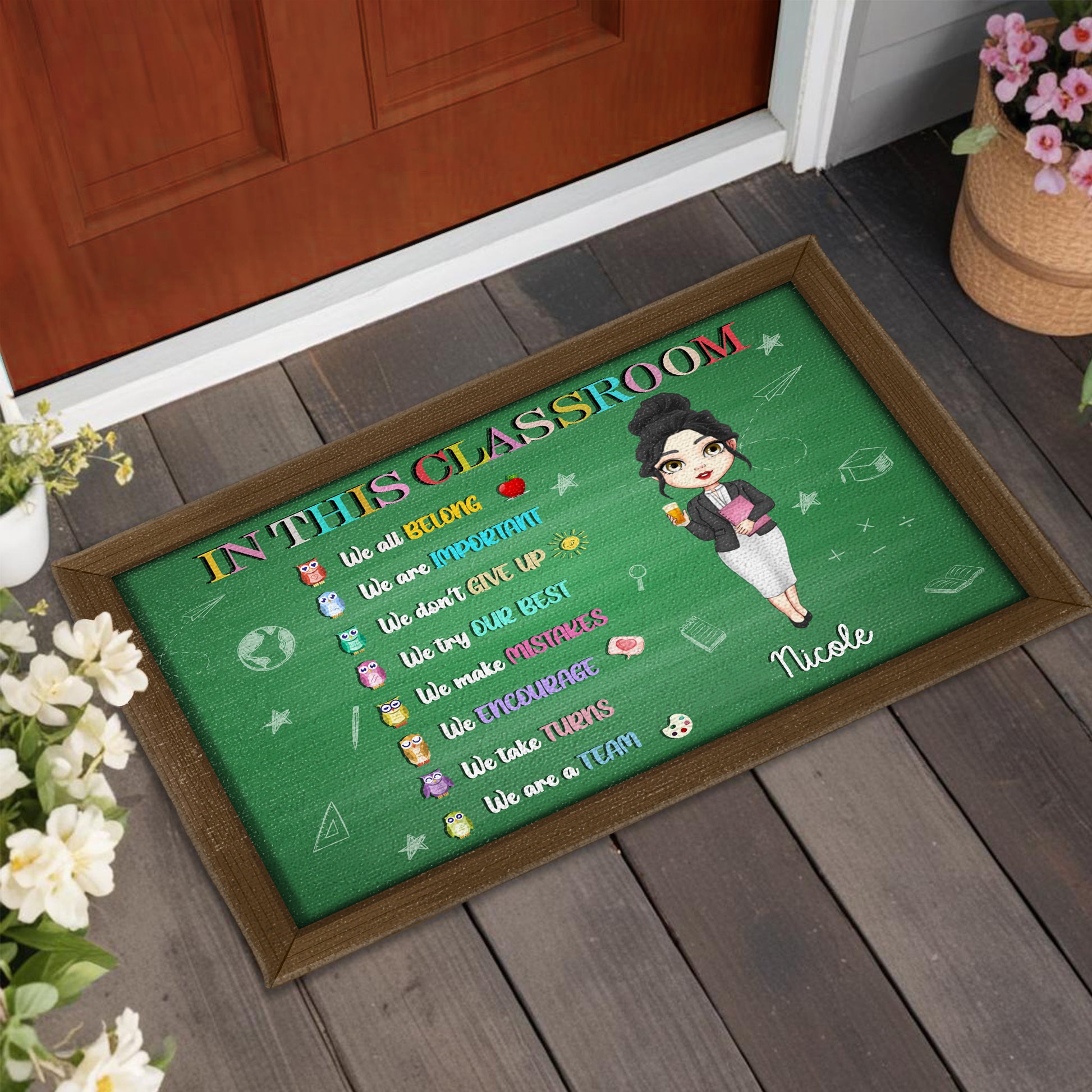 In This Classroom We All Belong, Teacher and School Icons