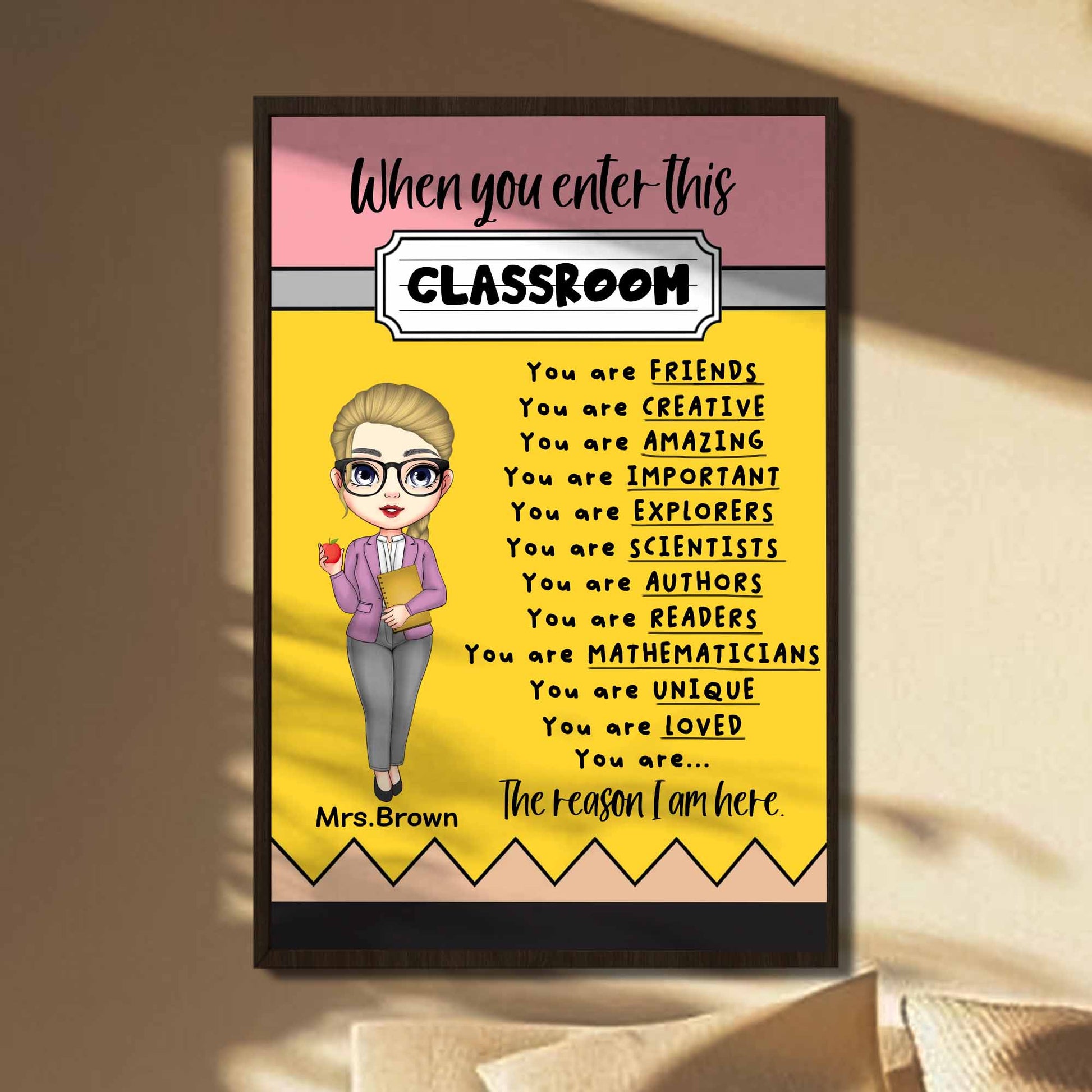 When You Enter This Classroom, Animated Teacher Character