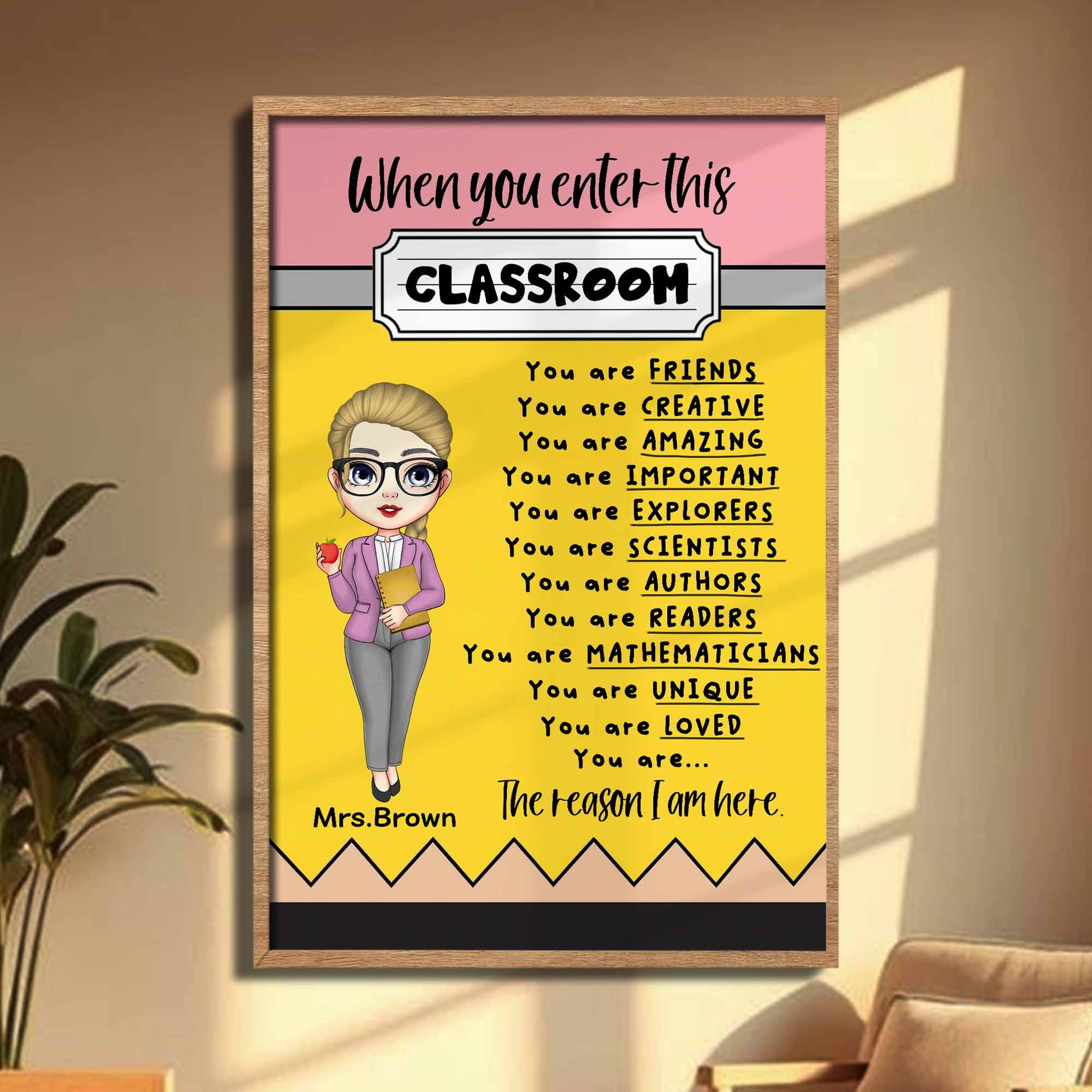 When You Enter This Classroom, Animated Teacher Character