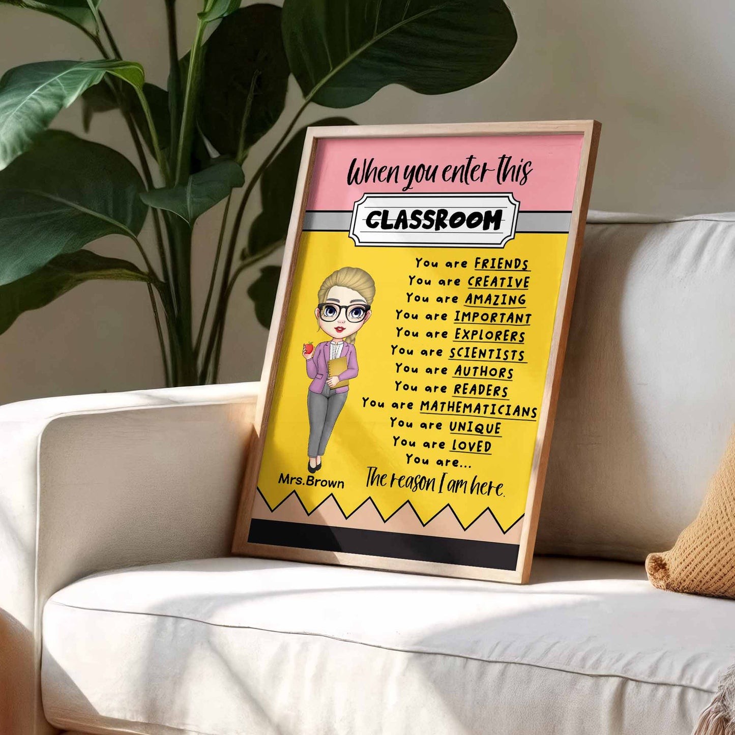 When You Enter This Classroom, Animated Teacher Character