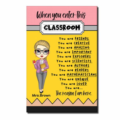 When You Enter This Classroom, Animated Teacher Character