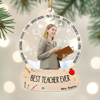 Best Teacher Ever With Apple, Books, And Pencil