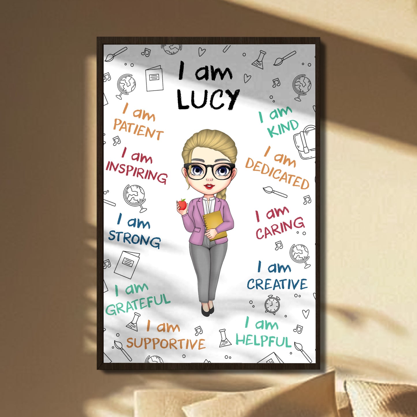 I Am Patient, Inspiring, Strong, Creative Poster - Personalized Custom Vertical Poster - TEACH052_VPOS