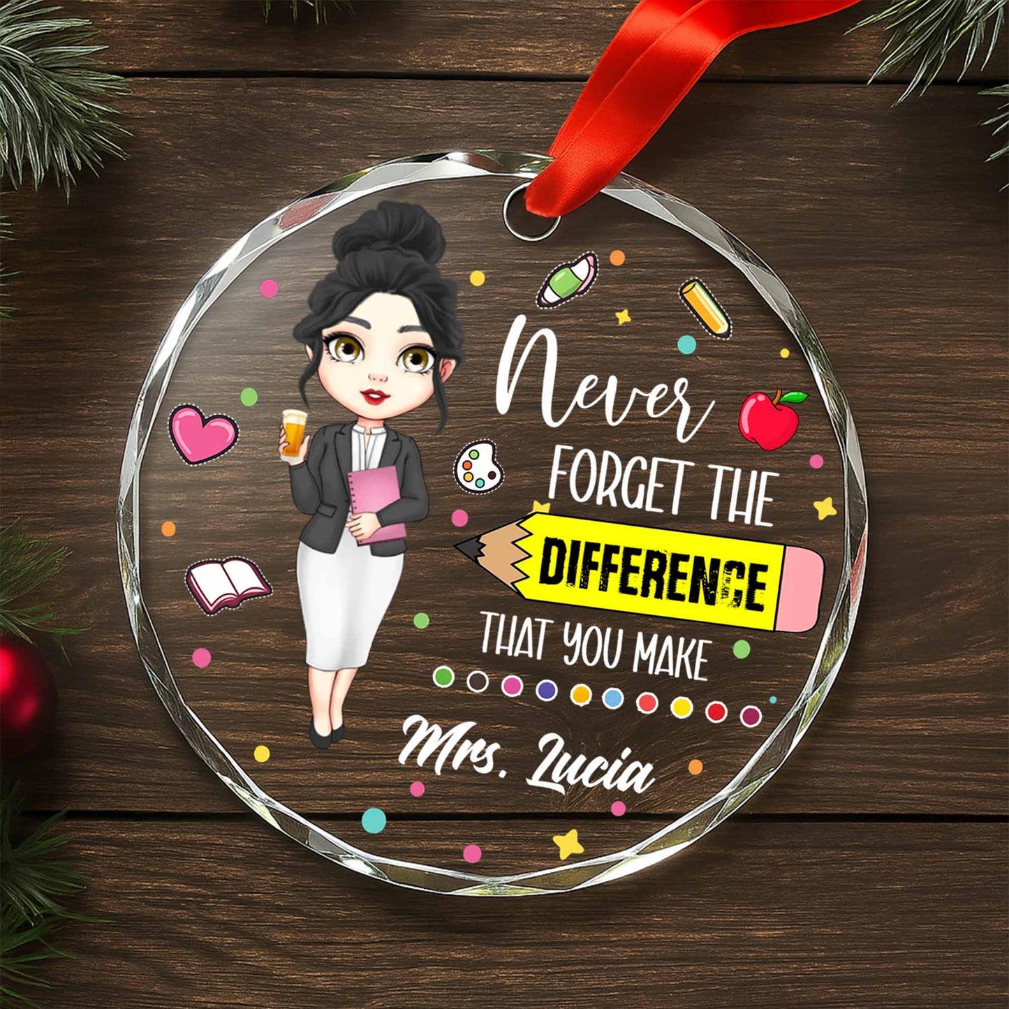 Never Forget The Difference You Make, Apple, Book, Coffee Cup