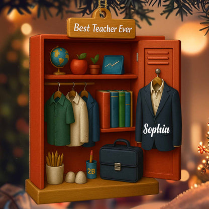 Best Teacher Ever With Globe, Books, And Apple