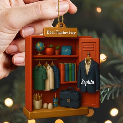 Best Teacher Ever With Globe, Books, And Apple