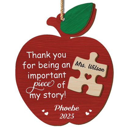 Thank You For Being An Important Piece Of My Story