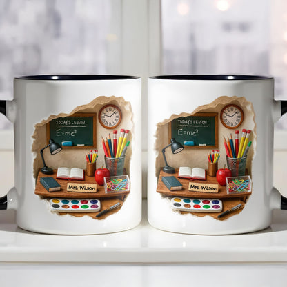 Today’s Lesson E=mc2, Chalkboard And School Supplies