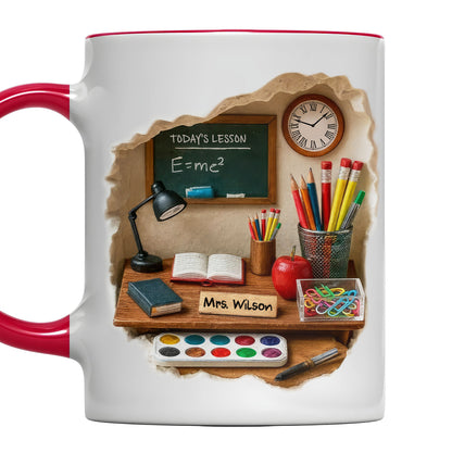 Today’s Lesson E=mc2, Chalkboard And School Supplies