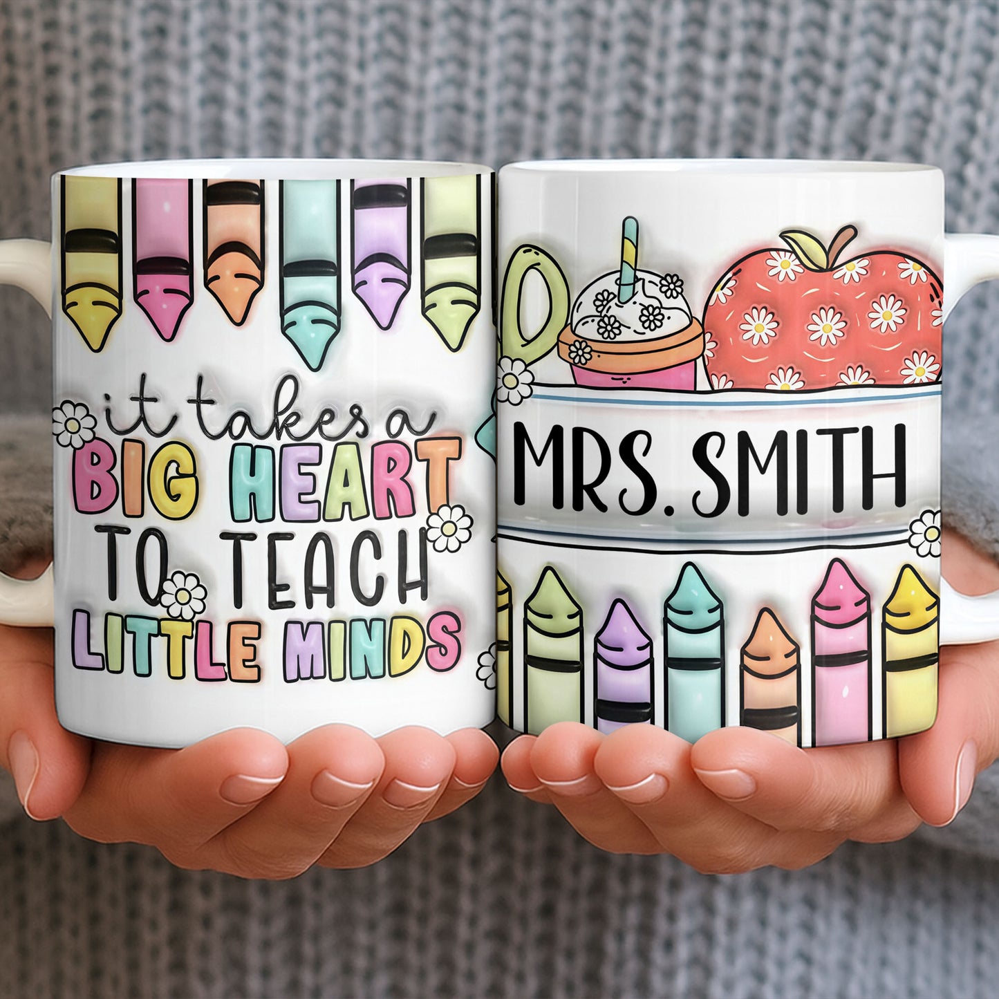 It Takes A Big Heart To Teach Little Minds Mug Design
