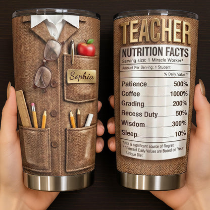 Teacher Nutrition Facts Patience Coffee Wisdom
