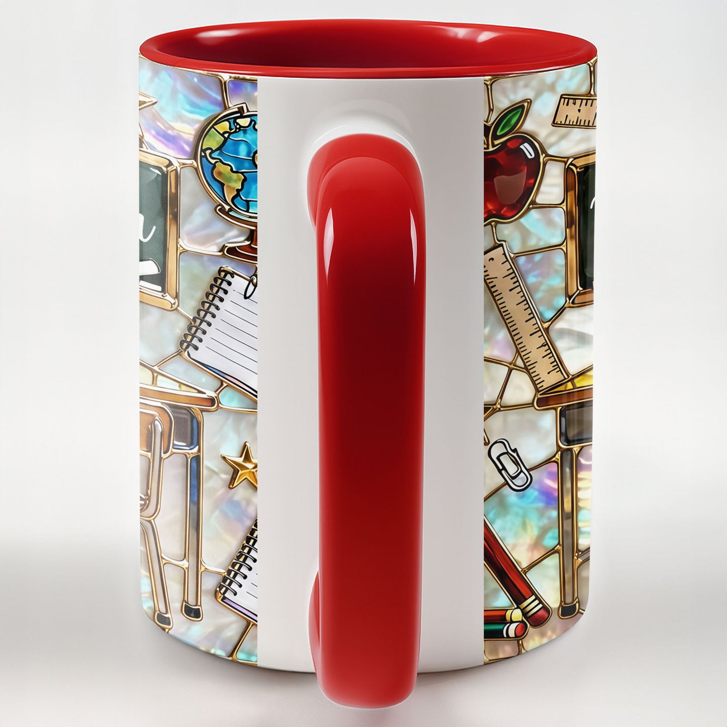 Mrs Personalized Teacher Desk With Books And School Supplies