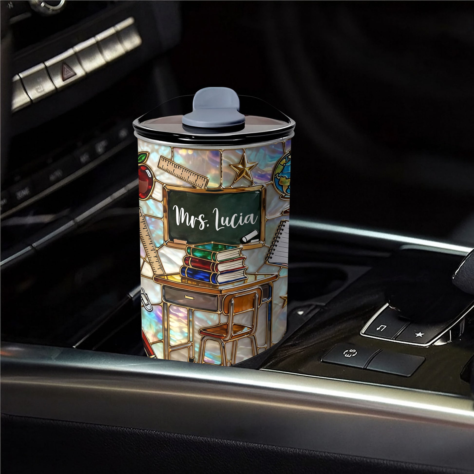 A Teacher Takes A Hand Classroom Desk And Books