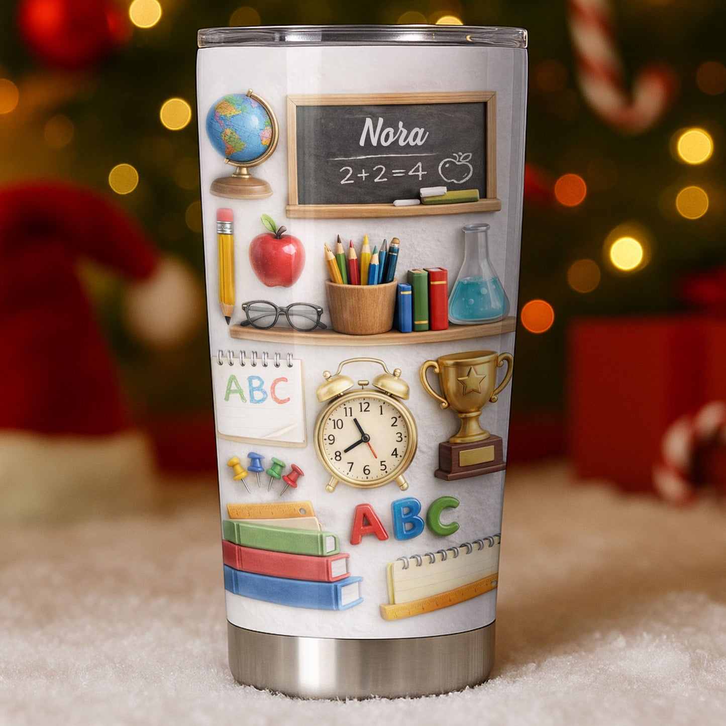 ABC School Supplies And Chalkboard Custom Teacher Gift