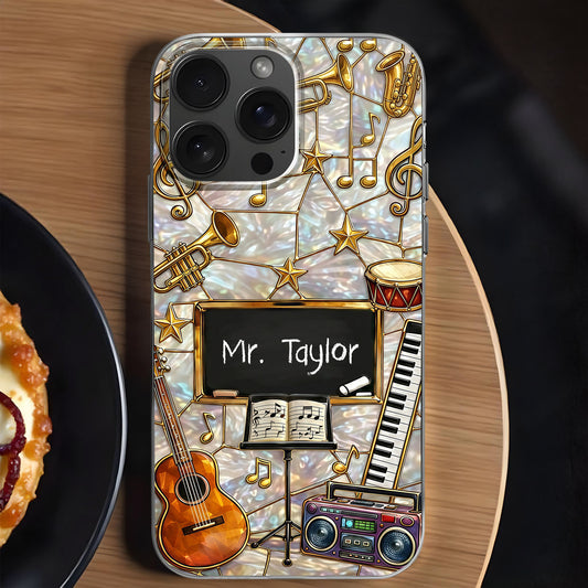 Music Teacher Musical Instruments Guitar Keyboard And Notes Art