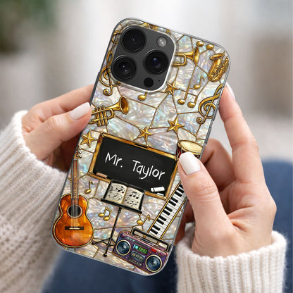 Music Teacher Musical Instruments Guitar Keyboard And Notes Art