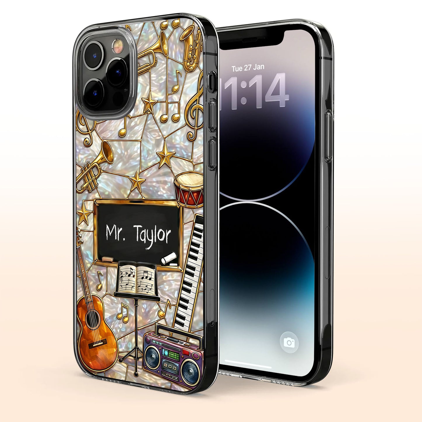 Music Teacher Musical Instruments Guitar Keyboard And Notes Art