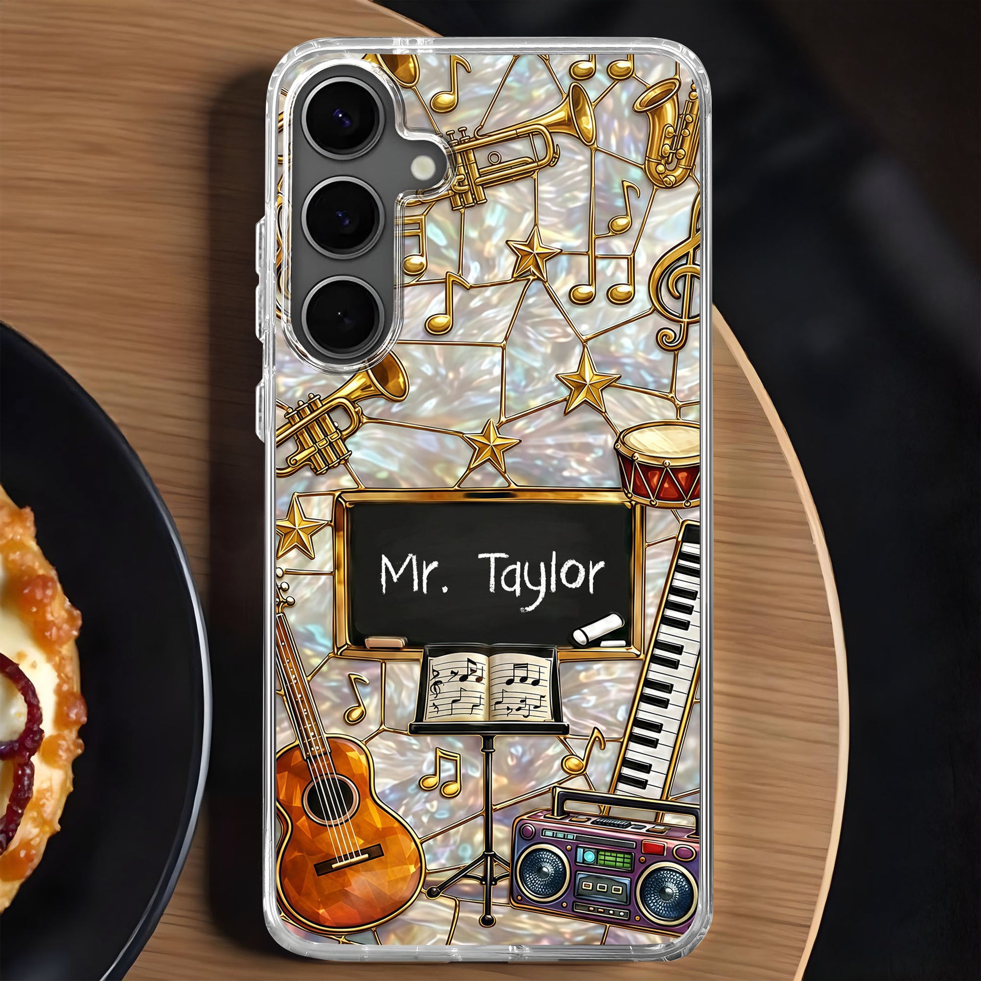 Music Teacher Musical Instruments Guitar Keyboard And Notes Art