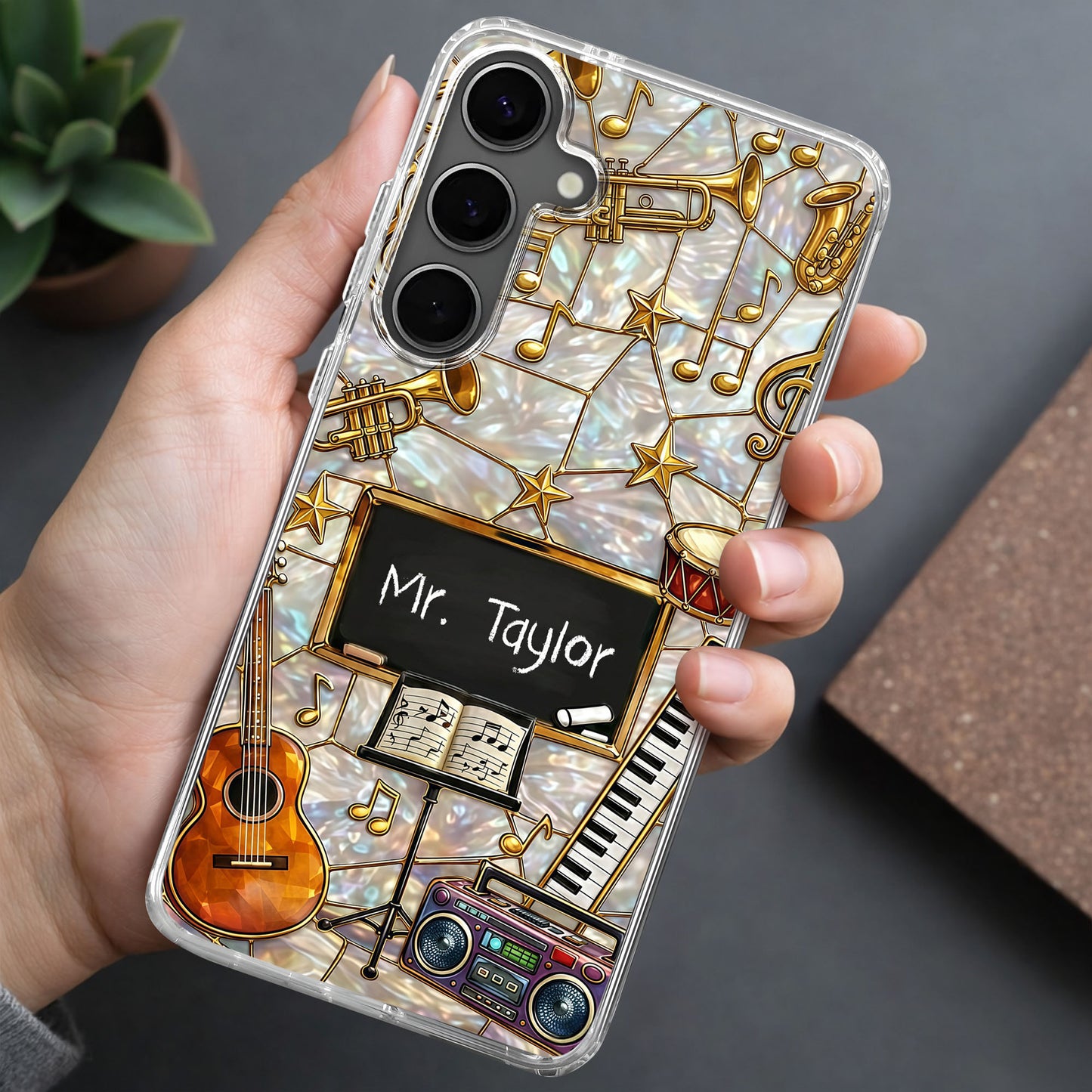 Music Teacher Musical Instruments Guitar Keyboard And Notes Art
