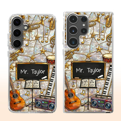 Music Teacher Musical Instruments Guitar Keyboard And Notes Art