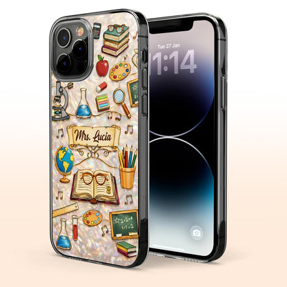 A Teacher Inspires Books Microscope Globe And School Supplies