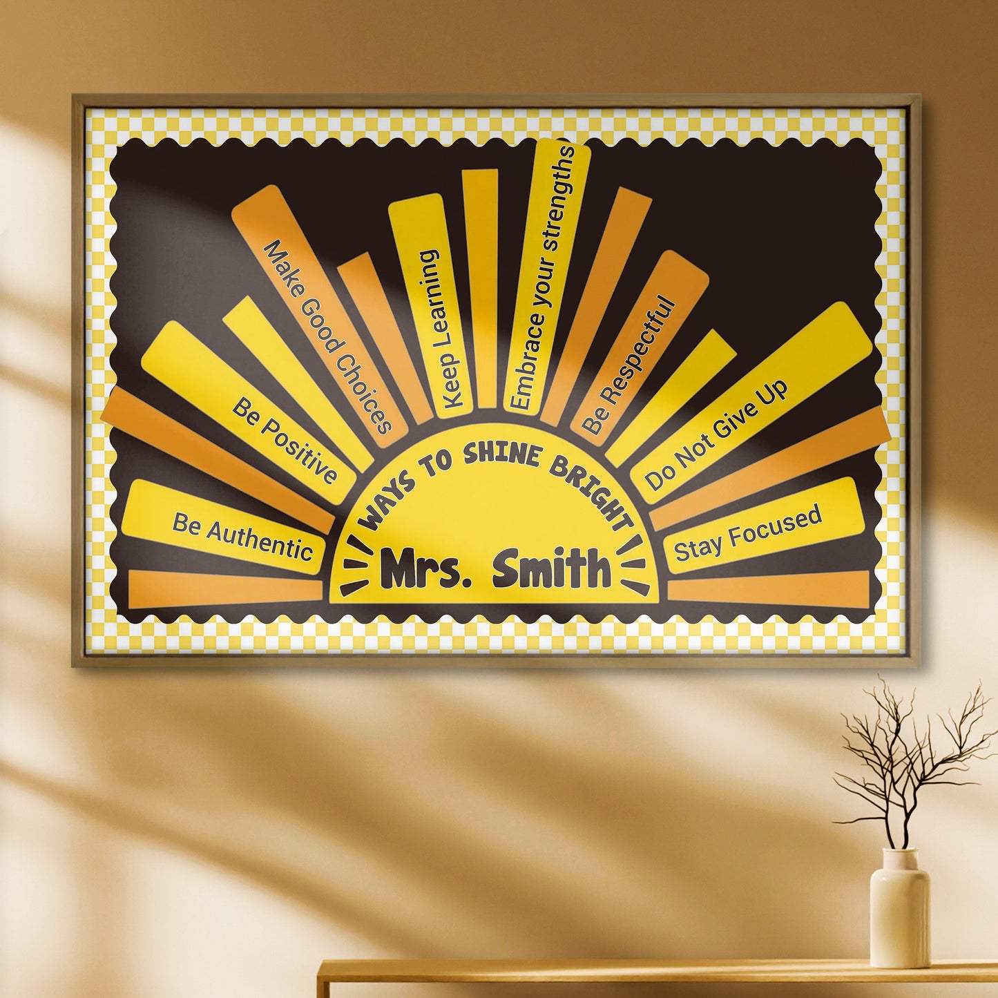 Ways To Shine Bright Affirmations Sun For Teachers - Personalized Custom Horizontal Poster - TEACH168_HPOS