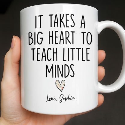 Dedicated Teacher With Favorite Drink And Book Custom Art - Personalized Custom Coffee Mug - TEACH369_MG