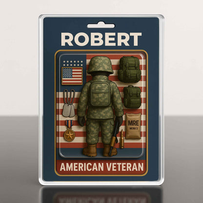 American Veteran, American Flag and Military Uniform