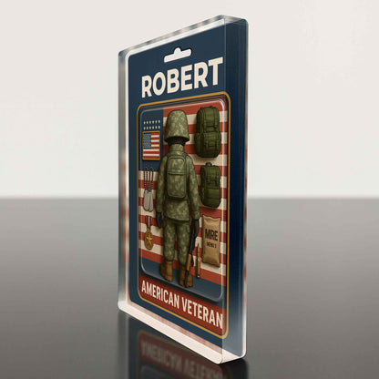 American Veteran, American Flag and Military Uniform