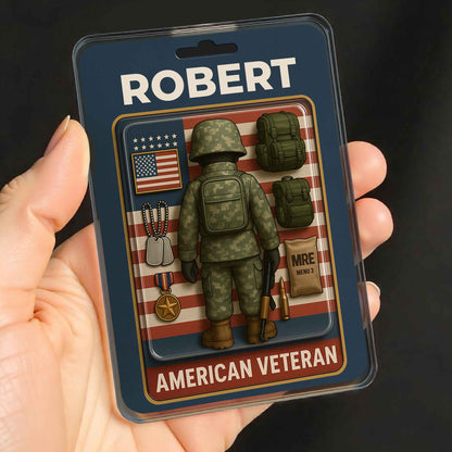 American Veteran, American Flag and Military Uniform