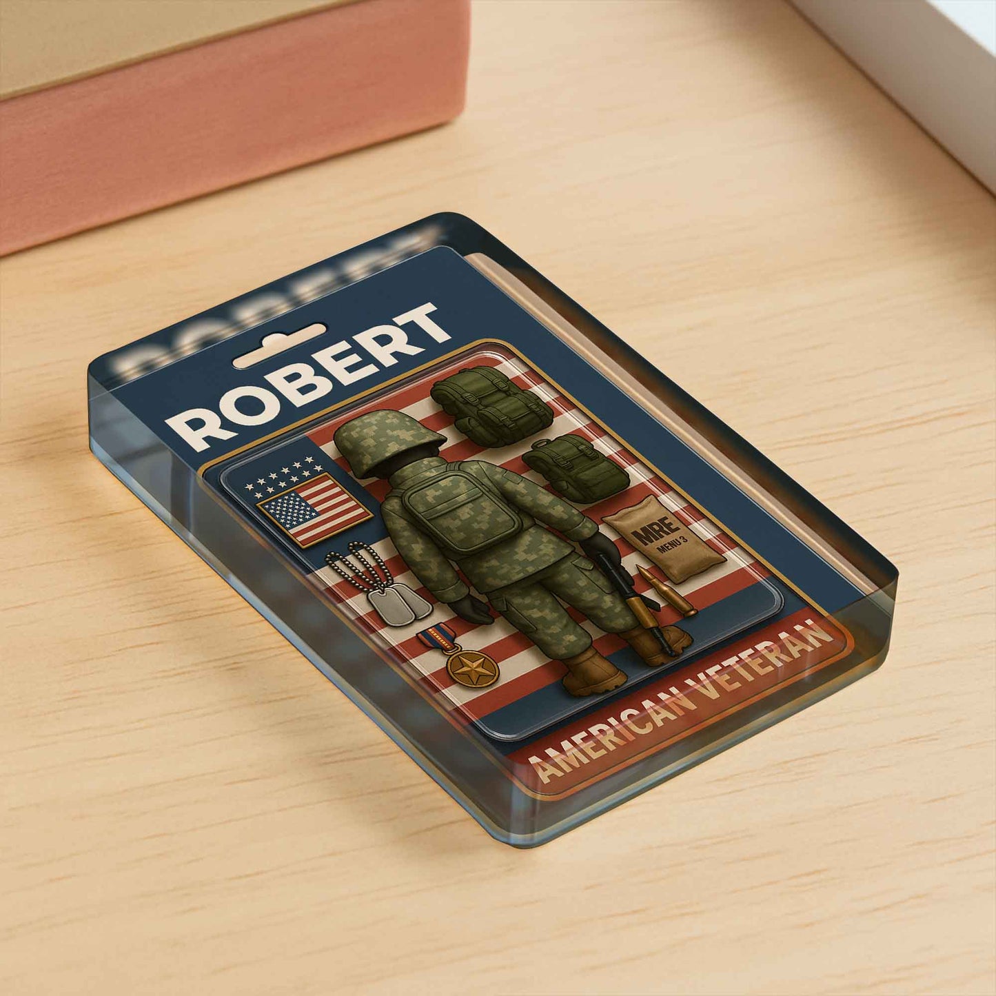 American Veteran, American Flag and Military Uniform